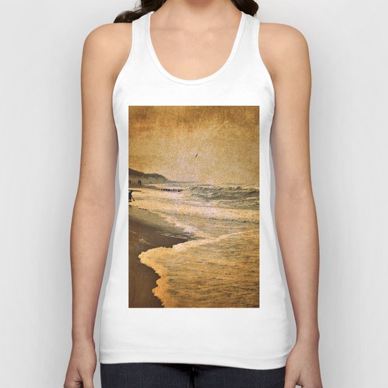 vintage beach sea Unisex Tank Top