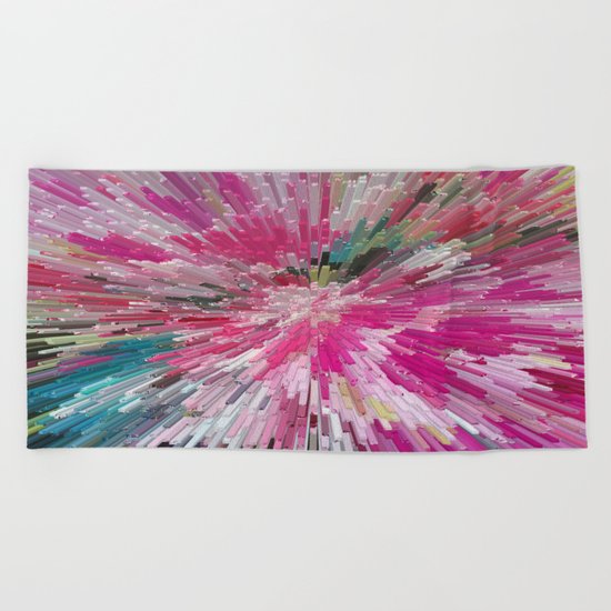 Abstract flower pattern 3 Beach Towel