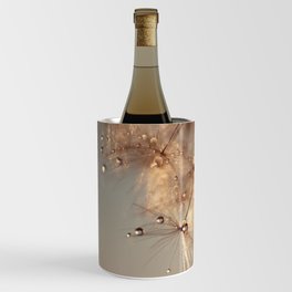 flower photography - gold copper dandelion - elegant floral Wine Chiller