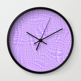 Wavy Quilted Abstract Forms - Purple Wall Clock