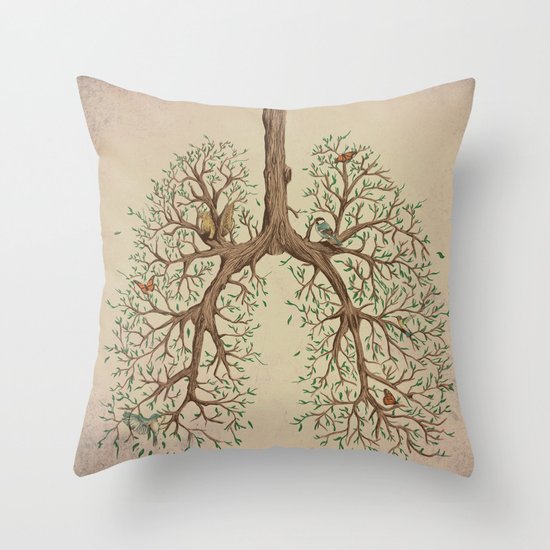 Breathe! Throw Pillow