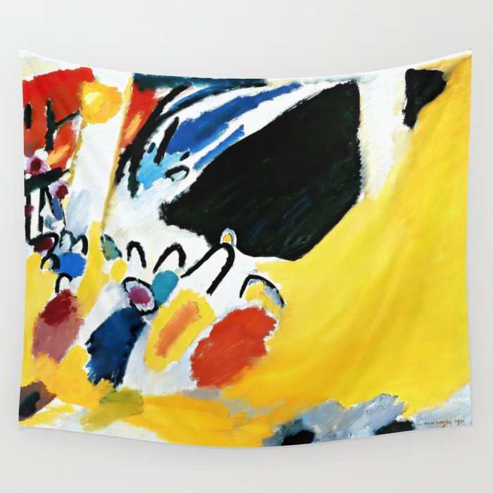 Kandinsky Impression III (Concert) 1911 Artwork Reproduction, Design for Posters, Prints, Tshirts, Men, Women, Kids, Youth Wall Tapestry