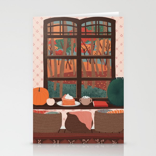 hello autumn I love you Stationery Cards