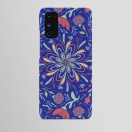 Flower mandala with bird  Android Case