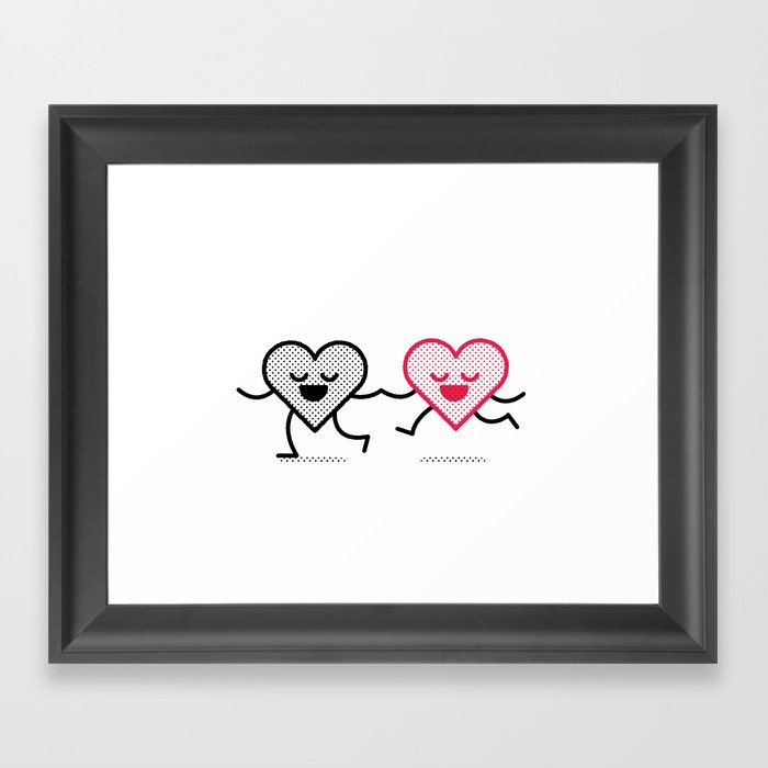 So Happy Together Framed Art Print By Allcapsyeah Society6