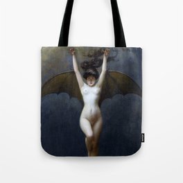 THE BAT WOMAN - ALBERT JOSEPH PENOT Tote Bag | Satan, Feminism, Feminist, Satanic, Halloween, Goth, Cult, Wiccan, Witches, Blackandwhite 