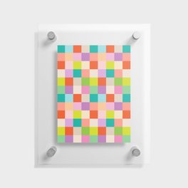 Colorful Checkerboard Floating Acrylic Print