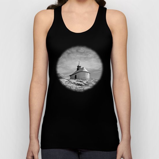 Chapel in the snow (Kleine Kalmit) Unisex Tank Top