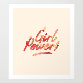 Girl Power Typography 2 Art Print