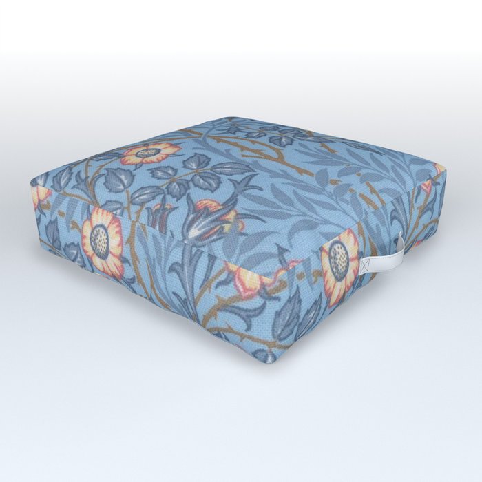 William Morris Sweet Briar Wedgewood Blue Outdoor Floor Cushion