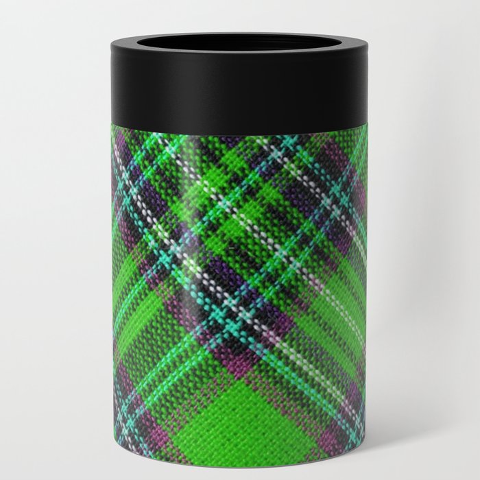 Plaid Green Trendy Collection Can Cooler