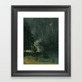 James Abbott McNeill Whistler - Nocturne in Black and Gold Framed Art Print