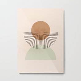 Minimal Geometric Shapes 123 Metal Print | Painting, Curated, Geometry, Geometric, Digital, Abstract, Minimal, Shapes, Mid Century Modern 