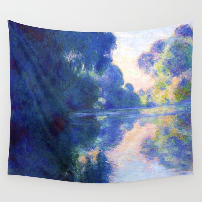Claude Monet "Morning on the Seine near Giverny" Wall Tapestry