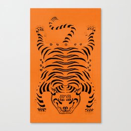 Retro Orange Tiger Canvas Print