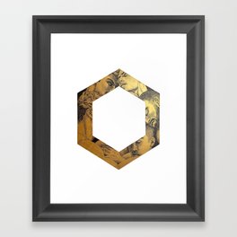 Hexed Enigma NOODDOOD Painting (GOLD DOESN'T PRINT SHINY) Framed Art Print