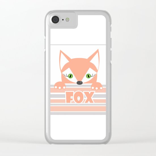 Little curious Fox . Clear iPhone Case