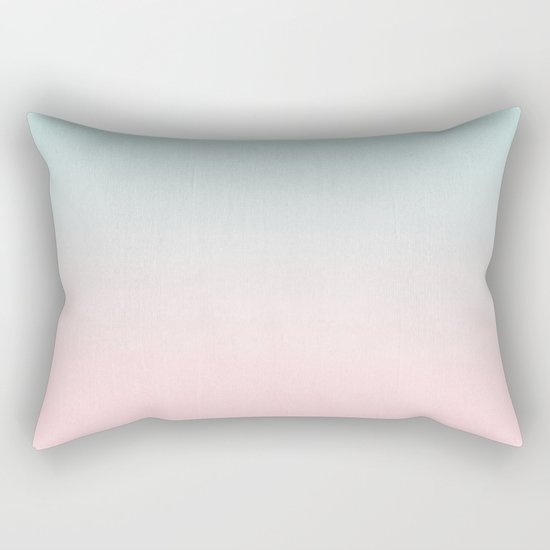Ellie - ombre fade pastel pink and mint gender neutral nursery baby girly trend style Rectangular Pillow