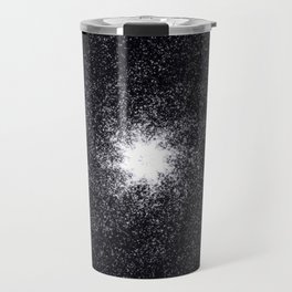 Galaxy with white star dust on black background Travel Mug