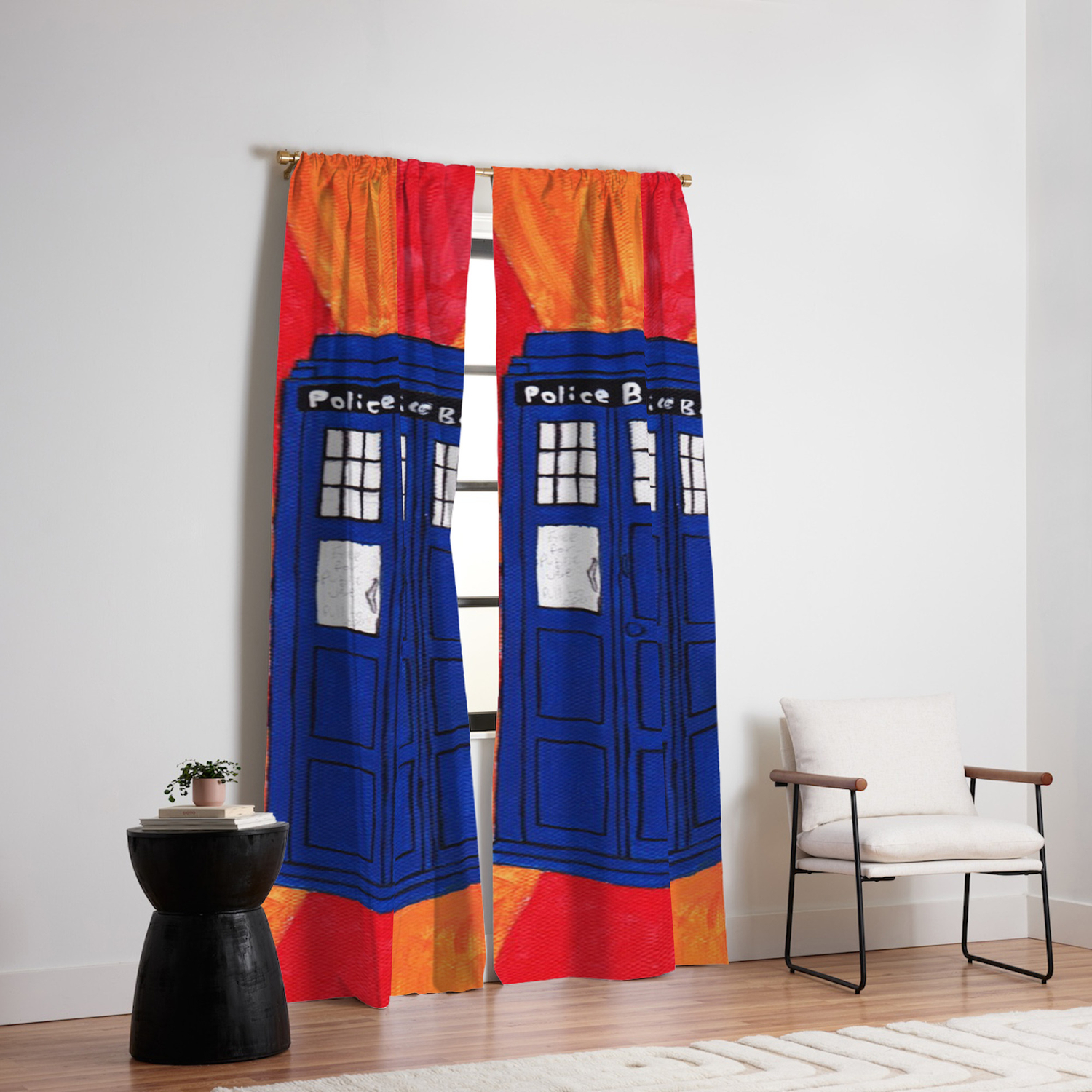 Doctor Who Tardis Painting Blackout Curtain By Anjhany Society6