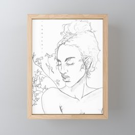 “the girl who grew branches from her spine” Framed Mini Art Print