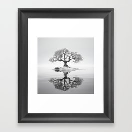 The Minimal Tree - Mirror Reflection Framed Art Print