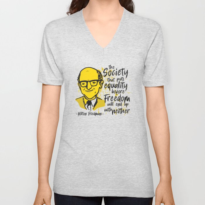Friedman V Neck T Shirt by Be Fucking |