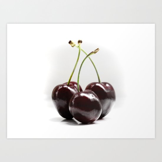 Three Cherries Art Print