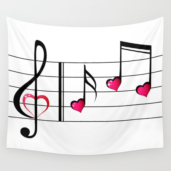 Music love concept Wall Tapestry