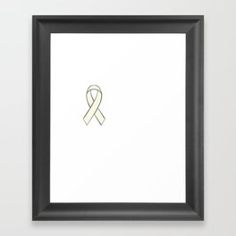 Lung Cancer Ribbon White Awareness Survivor Framed Art Print