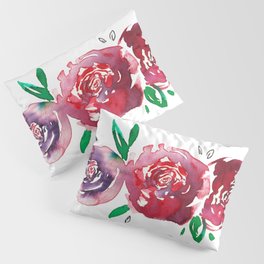 Three Red Christchurch Roses Pillow Sham