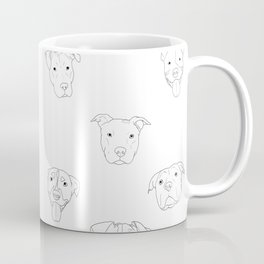 White pit bull love Coffee Mug