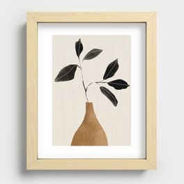 minimal plant 6 Recessed Framed Print