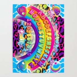 1997 Neon Rainbow Spirit Board Poster