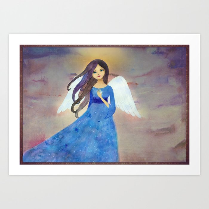 Christmas Angel Art Print By Sukilopi Society6
