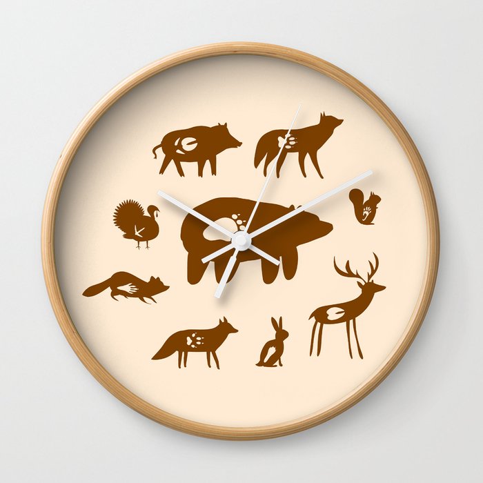 Nature Trail in Coffee and Cream Wall Clock