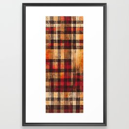 Lumberjack - Plaid Flannel Pattern on Wood Framed Art Print