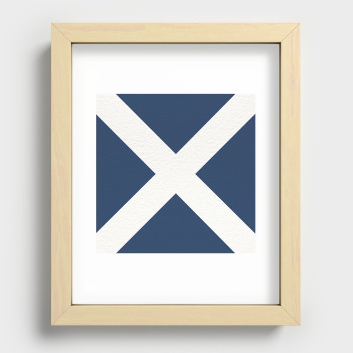 NAUTICAL Boat Flag "M" Recessed Framed Print