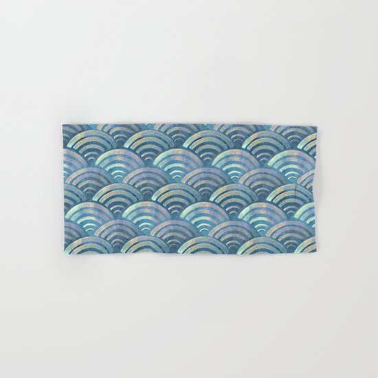 Colorful fish scales pattern Hand & Bath Towel