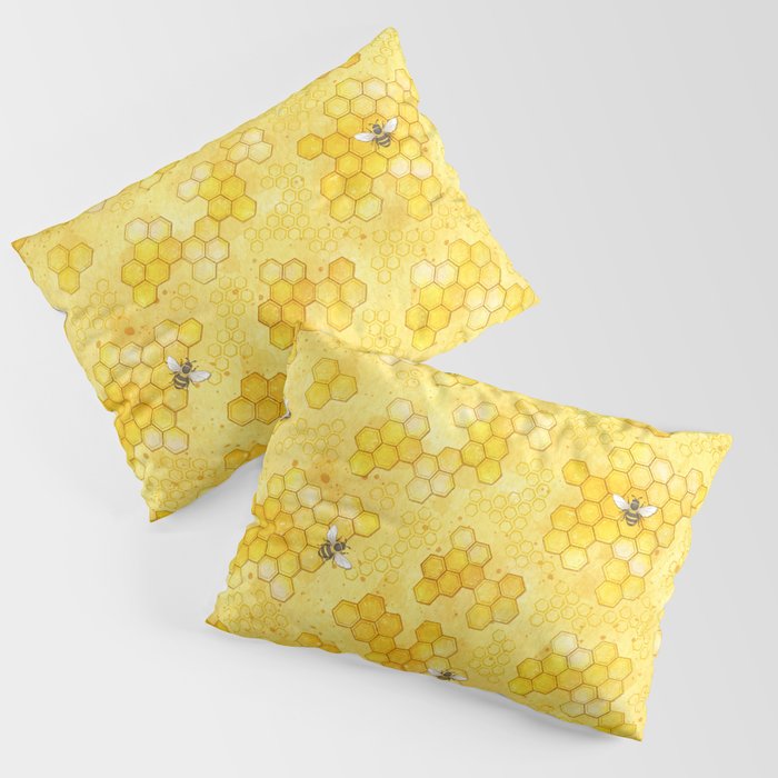 Meant to Bee - Honey Bees Pattern Pillow Sham