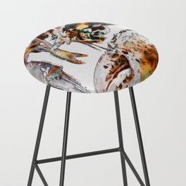 Colorful Maine Lobster Bar Stool