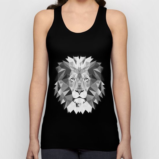 Large Silver Lion Head Unisex Tank Top