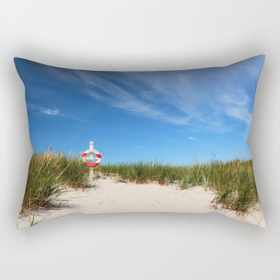 Dunes at the beach - summer holiday Island Outdoors Sea Ocean #Society6 Rectangular Pillow