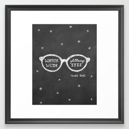 Watch with Glittering Eyes Framed Art Print