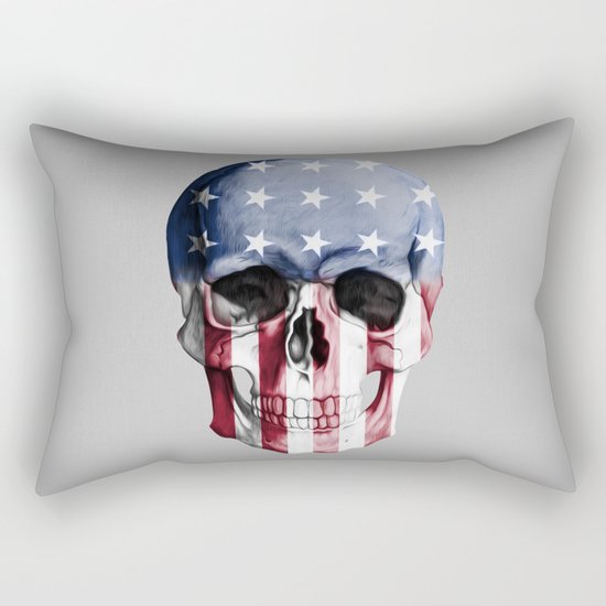 American Skull Rectangular Pillow