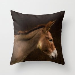 Dee Donkey Silhouette Throw Pillow