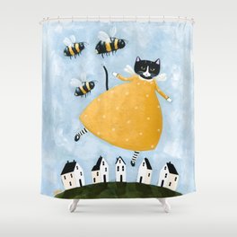 Dreaming of Being a Bee Shower Curtain