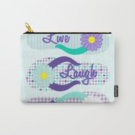 Live - Laugh - Love in Turquoise & Purple Carry-All Pouch