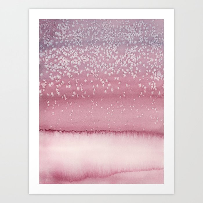 Candy Colored Dreamland / Contemporary Pink Abstract Watercolor Art Print