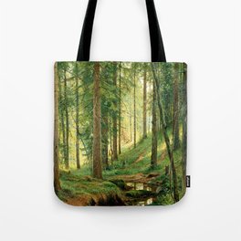 Ivan Shishkin "Stream in the Forest (On the Hillside)" Tote Bag